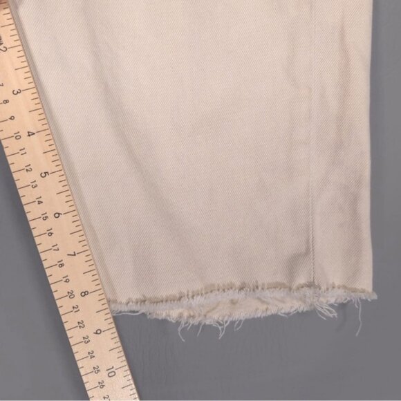 STOCKHOLM ATELIER & Other Stories Denim Shorts Raw Hem Button Fly Cotton Size 27 - Picture 6 of 12